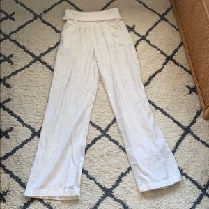 White linen pants